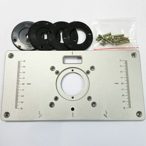 Woodworking edge trimming machine flip plate Bakelite milling and engraving machine Slotted Bakelite milling guide table chamfer plate installation table