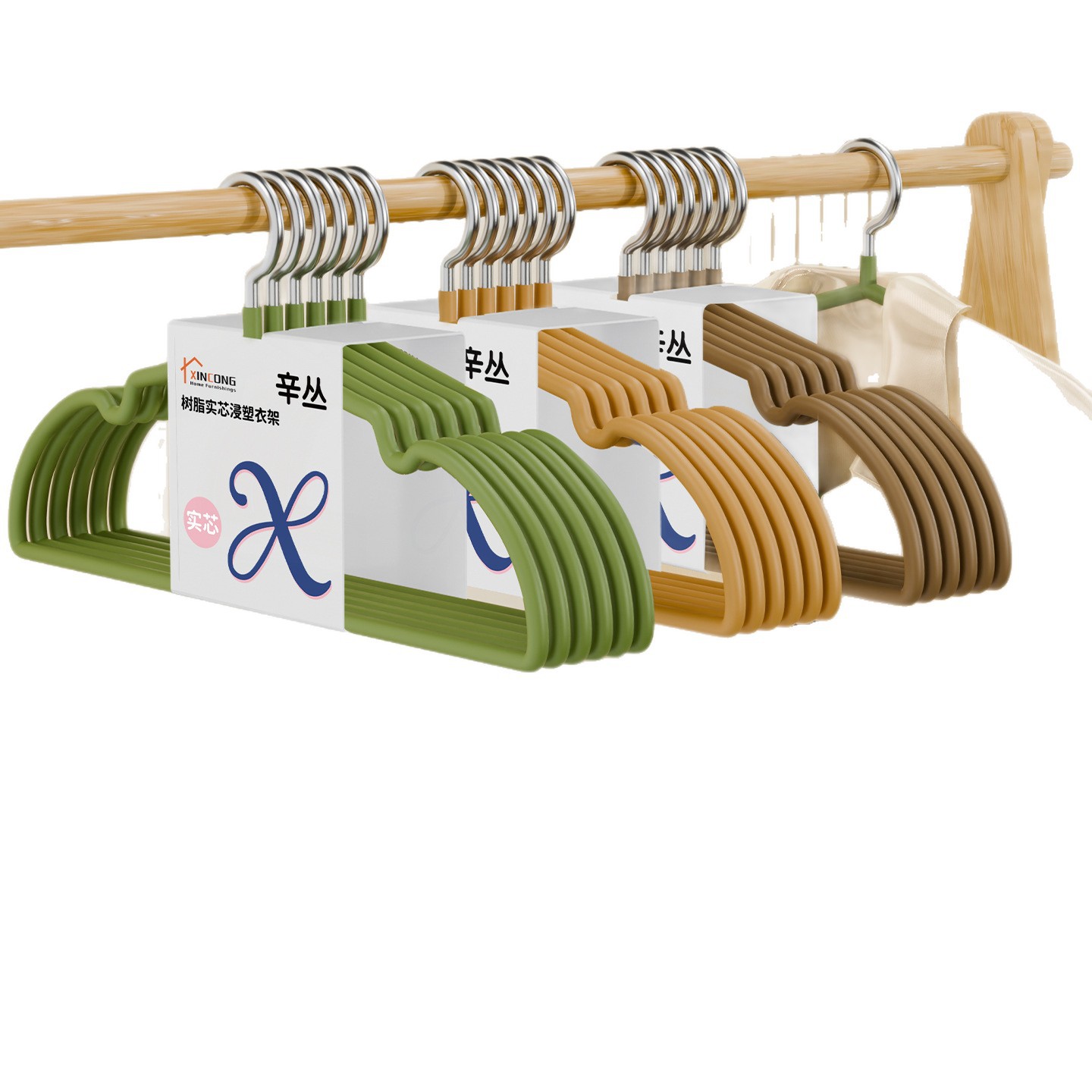 Percha para Adultos de Plástico Antideslizante Engrosada para Hogar y Dormitorio
