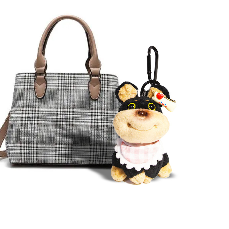 Bolsa de perrito de abeja colgante de coche muñeca de peluche lindo llavero joyería niña pareja regalo