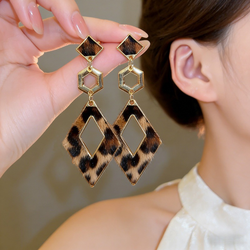 fashionable geometric retro earrings