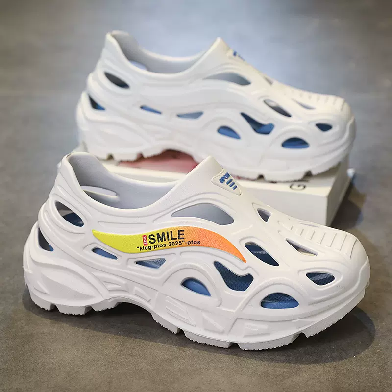 洞洞鞋男款夏季外穿防滑踩屎感软底情侣拖鞋户外开车运动沙滩凉鞋