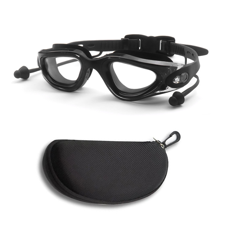 Black transparent + glasses case [93 with buckle]