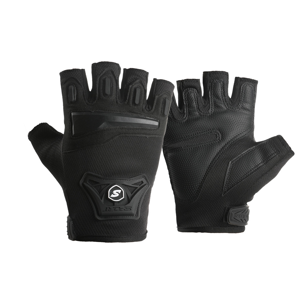 Guantes tácticos al aire libre hombres y mujeres verano respirado anti-desgaste protección antideslizante campo medio dedo gimnasio guantes deportivos de bicicleta