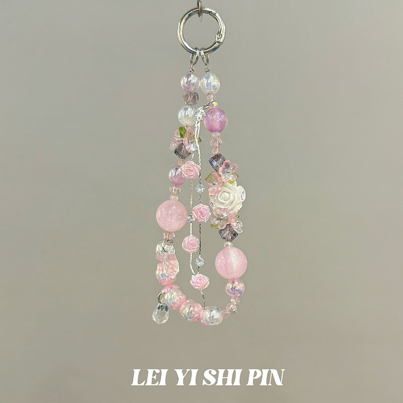 [Mel Peach Oolong] nuevo diseño de cuentas dulces nicho hermosa cadena de teléfonos móviles de cuentas de alta gama cadena de teléfonos móviles