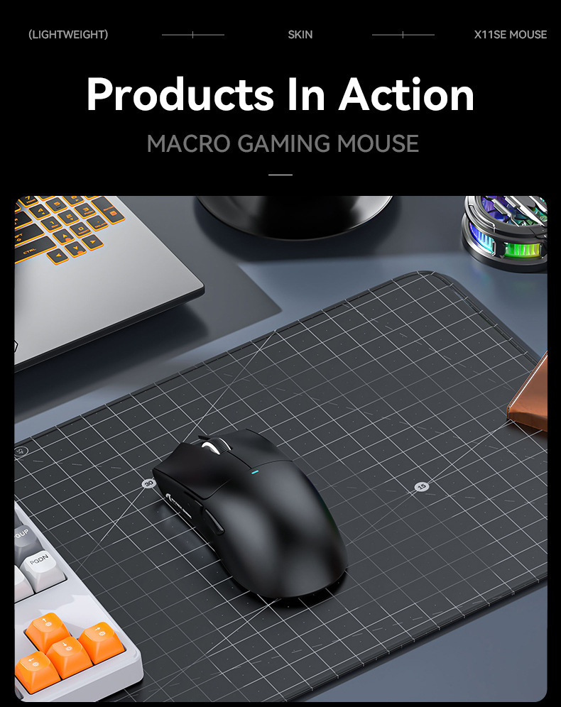 ATTACKSHARK Attack Shark X11SE Wireless Bluetooth Mouse, Video Game, Long Endurance, The Third Mock Examination, Lightweight_voghion.com