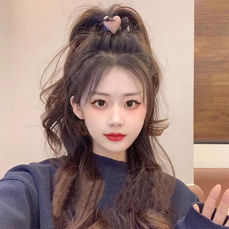 Clip de cabello de cola de caballo alta de amor, clip de cabello de alta sensibilidad, clip de cabello fijo, clip de cabello, clip de cabello para el cabello