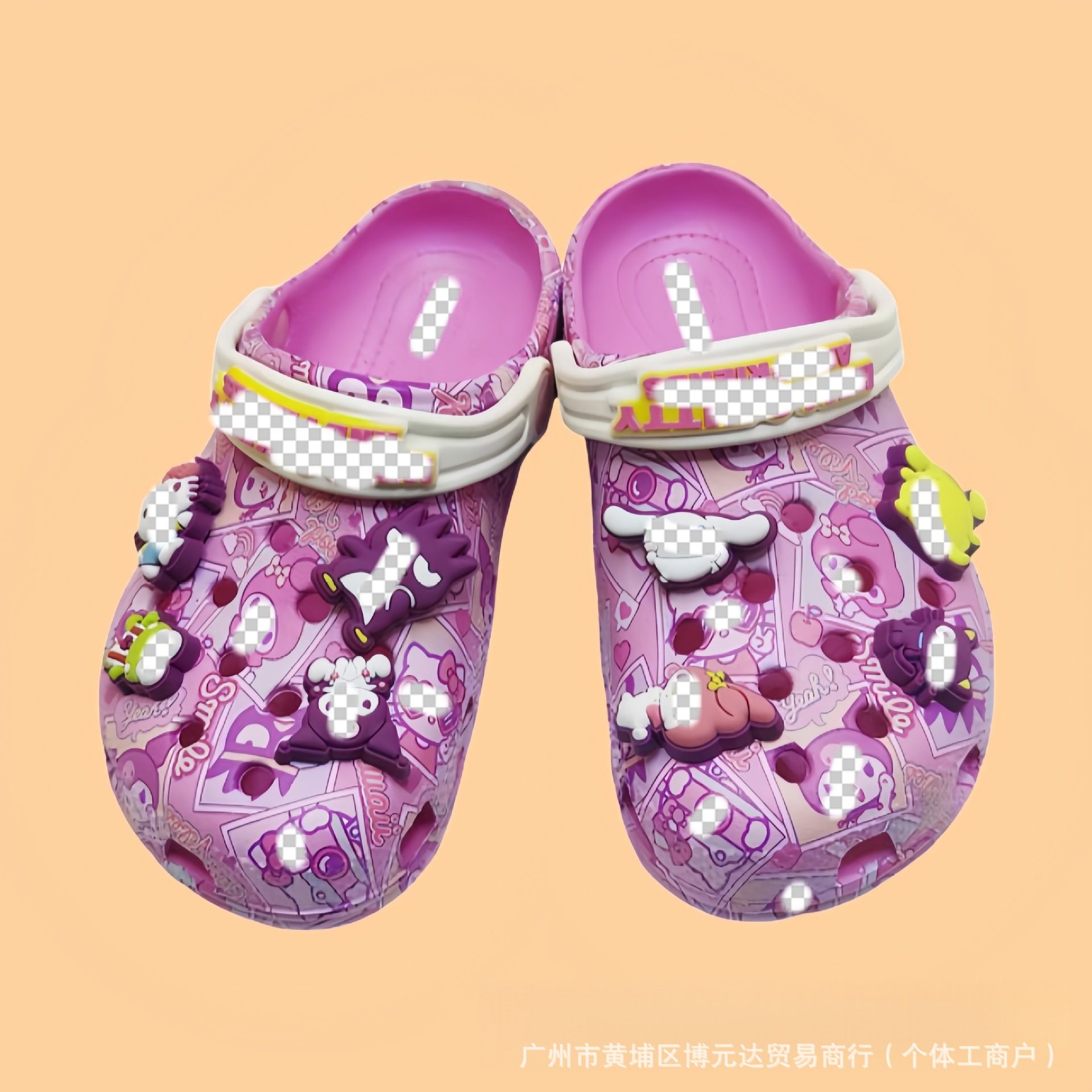 Niños agujeros zapatos de dibujos animados Snoopy sandalias antideslizantes transpirables lindas zapatillas floral al por mayor