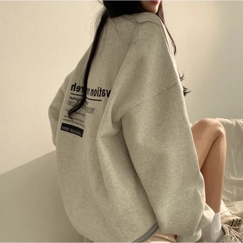 clothing4-color women's American style women's spring autumn winter oversize large size loose fashion sweatshirt