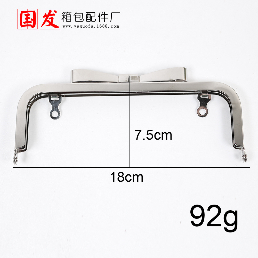 20% de descuento especial: 18CM cuadrado liso sin agujeros cabeza de arco oro plata tipo de viscosidad bolsa hebilla