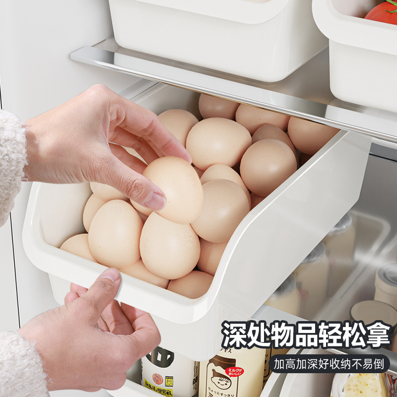 抽屉式冰箱收纳盒冷藏保鲜盒家用果蔬饮品鸡蛋专用整理储物盒神器|undefined