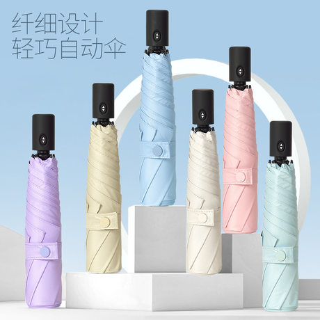 Japanischer Trend-Sonnenschirm, ultraleicht, vollautomatisch, Sonnen- und UV-Schutz, für Sonne und Regen, 6k Taschenschirm