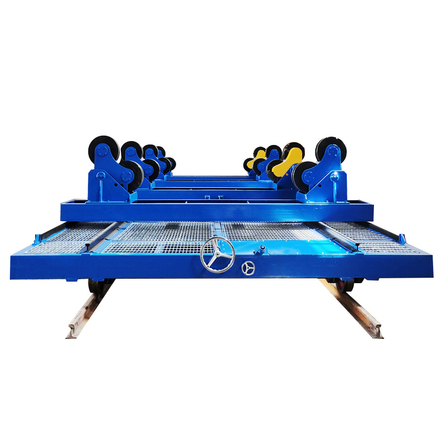 20吨铝卷弧形轨道运输车钢厂轮式轨道平板车搬运钢卷车地轨转运车