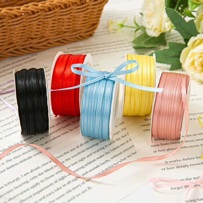 0.3cm Double-Sided Polyester Ribbon 3mm Webbing Handmade DIY Gift Box Packaging Ribbon Hair Accessories Headwear Bow 0.3cm Double-Sided Polyester Ribbon 3mm Webbing Handmade DIY Gift Box Packaging Ribbon Hair Accessories Headwear Bow