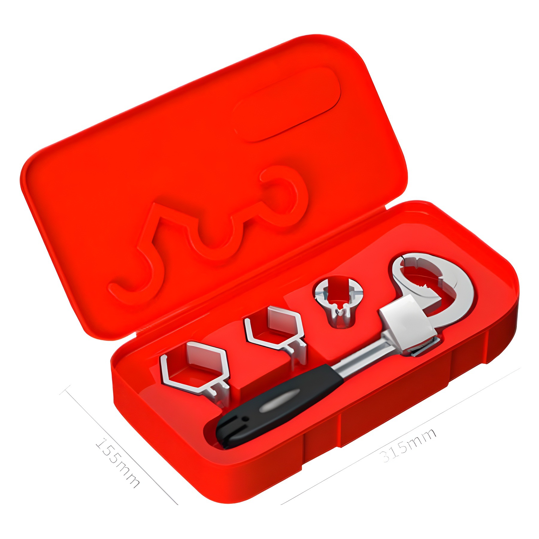 Llave de baño multifuncional herramienta de llave abierta un máximo de 80mm tubería de fregadero boca abierta mano de placa multipropósito