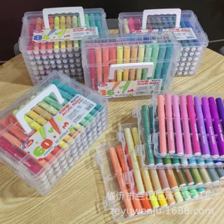 6671软头丙烯马克笔DIY设计画笔84色 72色学生美术塑料陶瓷绘画笔