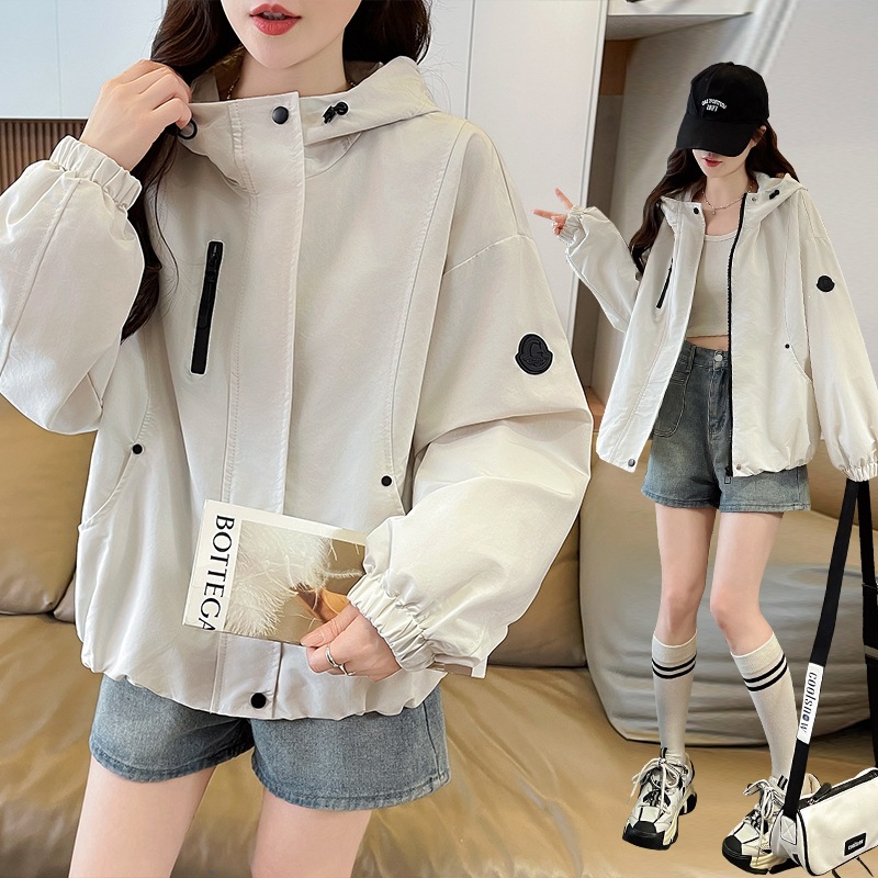 Women's 2026 Autumn New Korean Style Loose Fit Versatile Windbreaker Jacket