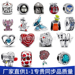 潘家925纯银珠子新款圣诞珠子圣诞系列旋转木马DIY配件散珠串珠