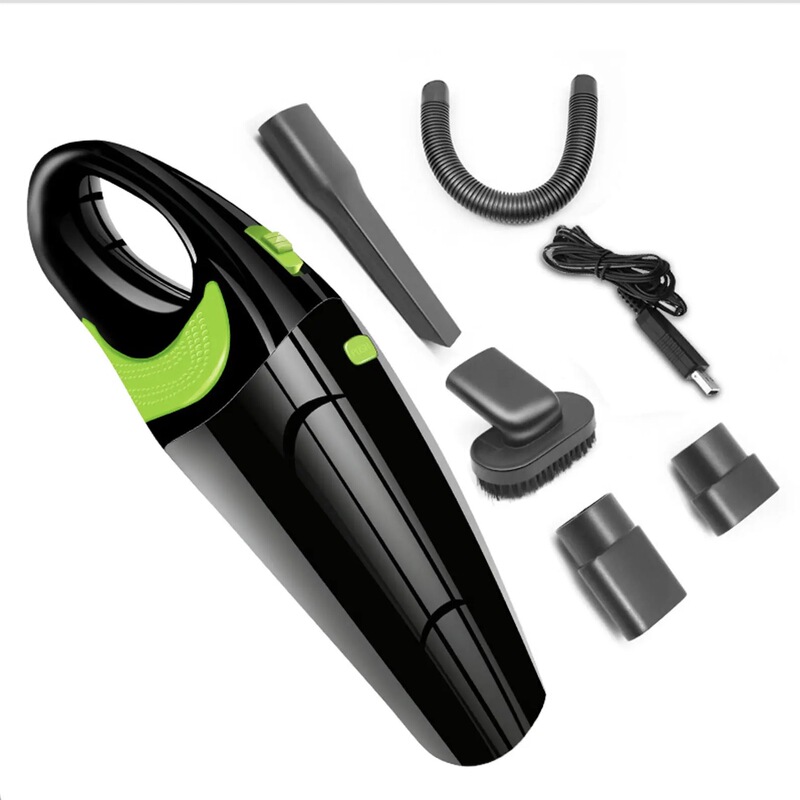 One-key dust-pouring portable car cleaner 12V 2*2000 powerful multi-purpose handheld vacuum cleaner