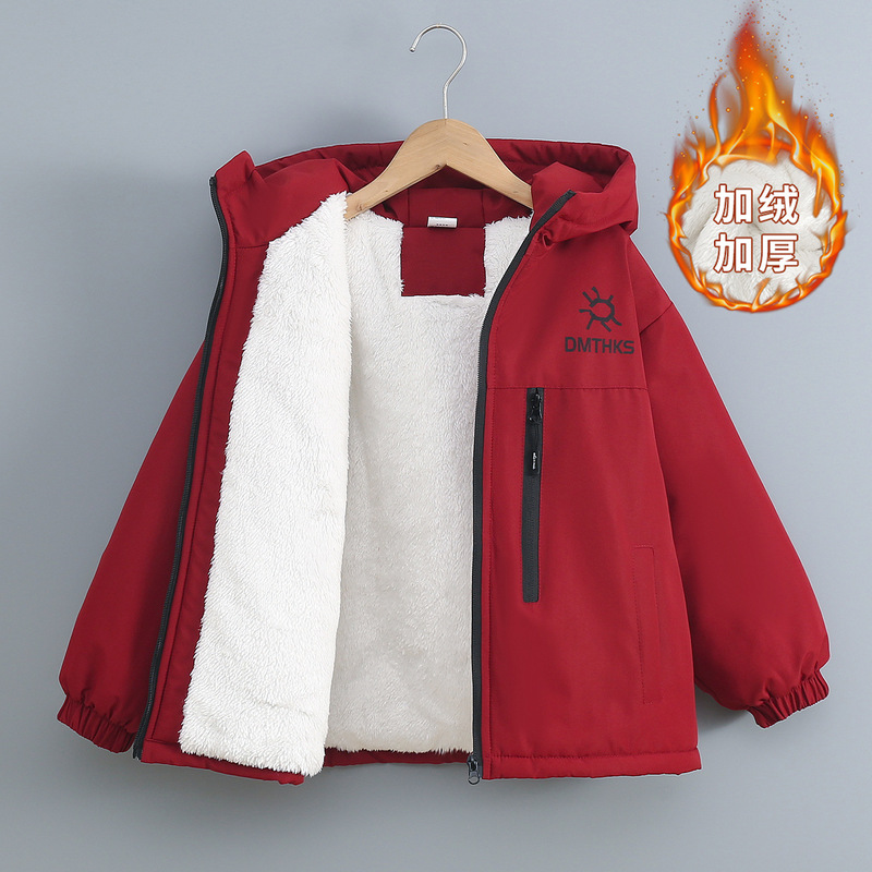 Bala Bala Waterproof Fleece-Lined Jacket, Quilted 2026 New Style Girls' Outerwear for Autumn and Winter, for Older Children