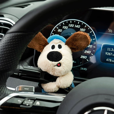 Wiper Turn Signal Car Gear Doll Cute Cartoon Car Turn Signal Wiper Car Interior Decoration Ornaments (Car ornaments) - blue-hat-show-dog