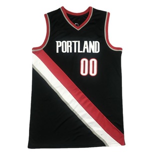 Blazers No. 0 Lillard McLean Embroidered Basketball Jersey Vest 00# Anthony Large Cong