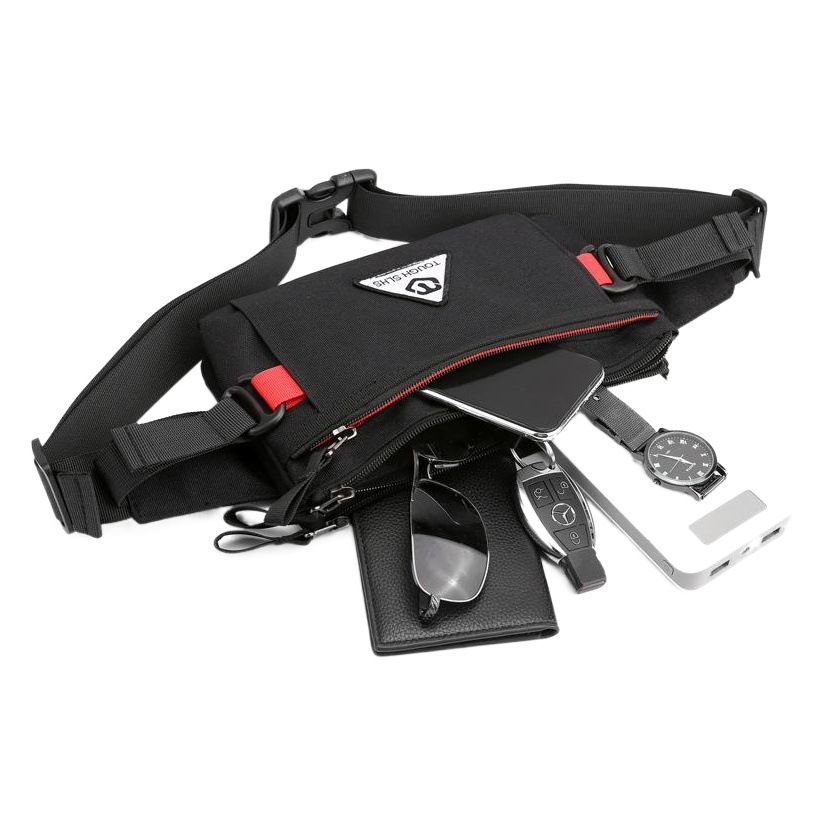 Nuevo bolso de la cintura al aire libre de los hombres todo-fósforo Oxford tela pecho bolsa de mensajero ultra-Delgado ajustado corriendo cintura bolsa monedero