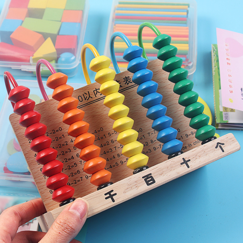 Primer grado Matemáticas ayuda a la enseñanza contador Escuela Primaria geométrica tridimensional palo gráfico rompecabezas juego de Kit de aprendizaje