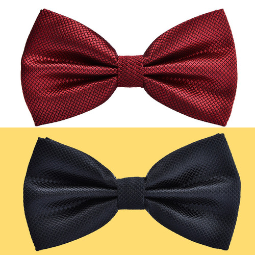 Bow tie men's formal wedding Korean style trendy double-layered groom's wedding men's and women's solid color bow tie bow wholesale