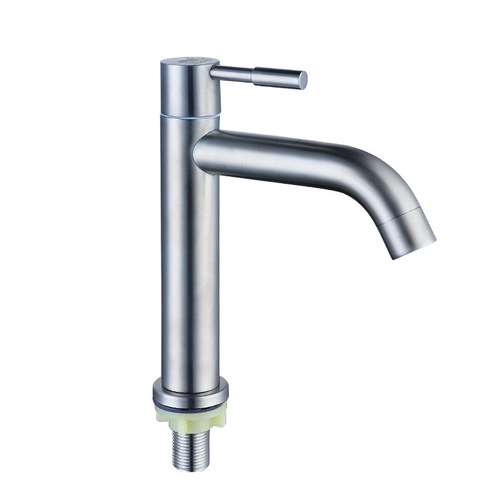 Cross-border single cold water faucet 304 stainless steel basin faucet factory bathroom bathroom table washbasin wholesale