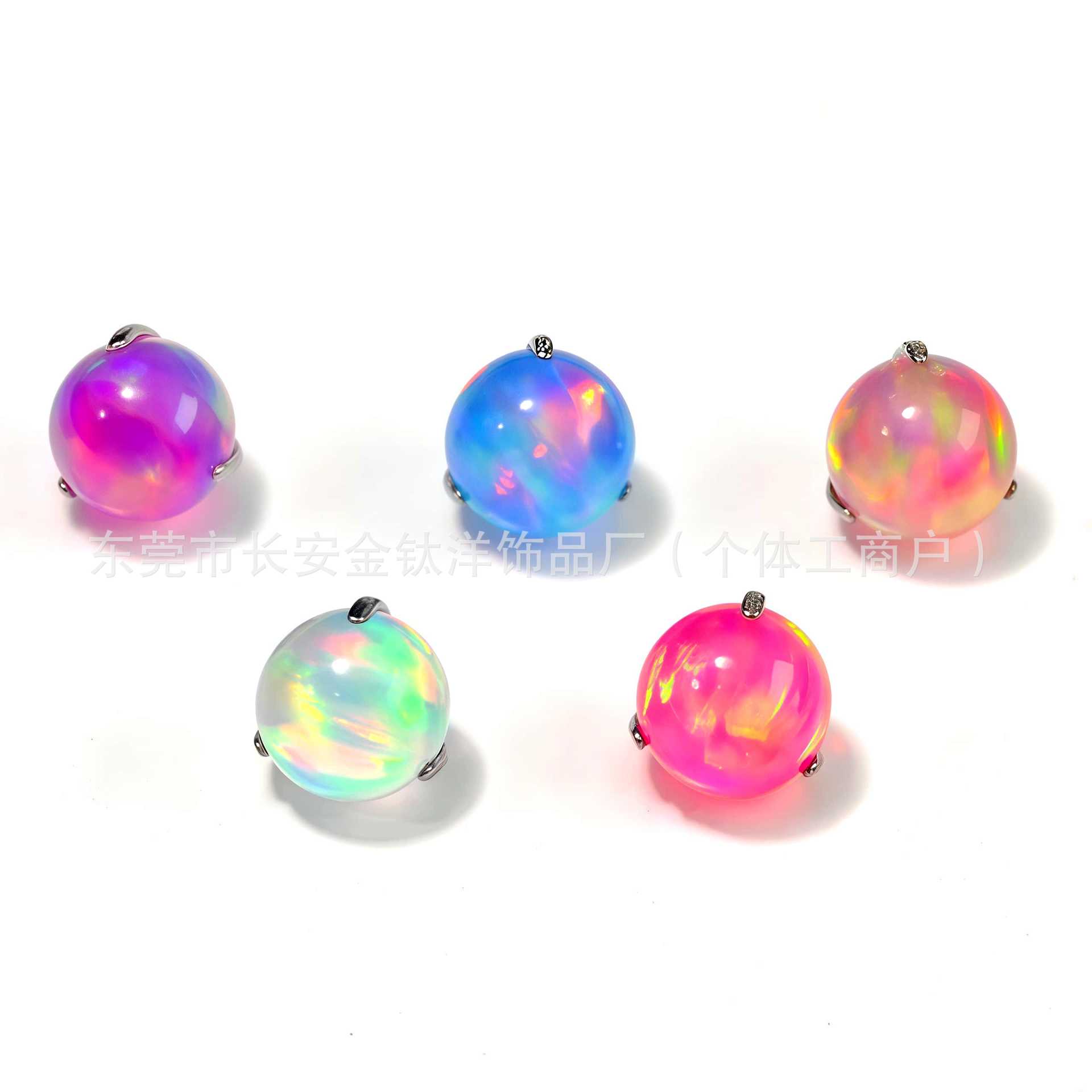 F136 Titanium Aurora Jelly Opal Tongue Nail Earring Lip Labret Stud - G23 Titanium Alloy Body Piercing Jewelry detail image 7