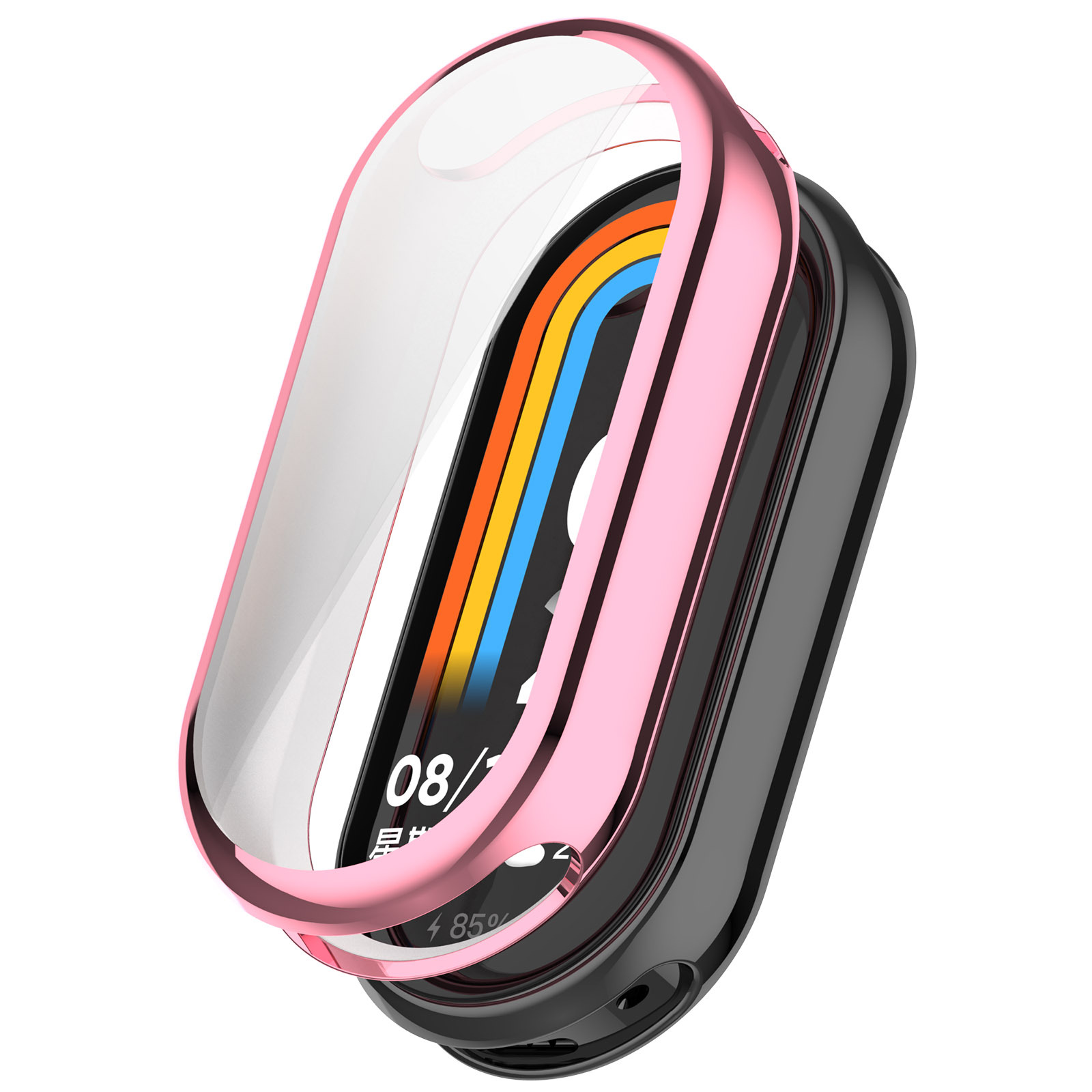 Funda protectora de TPU galvanizada todo incluido, adecuada para Xiaomi Mi Band 9 y 10, versión Mi Band 8 con NFC, cubierta protectora de goma suave.
