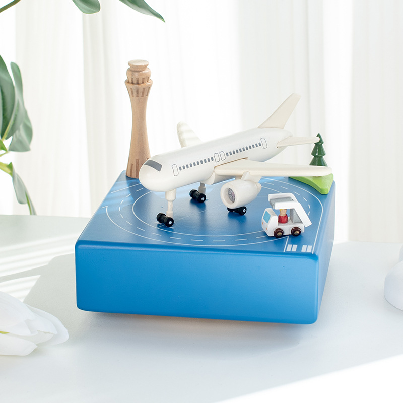 Caja de música de madera giratoria con bailarina de ballet Adorno creativo para el hogar Regalo artesanal de cumpleaños