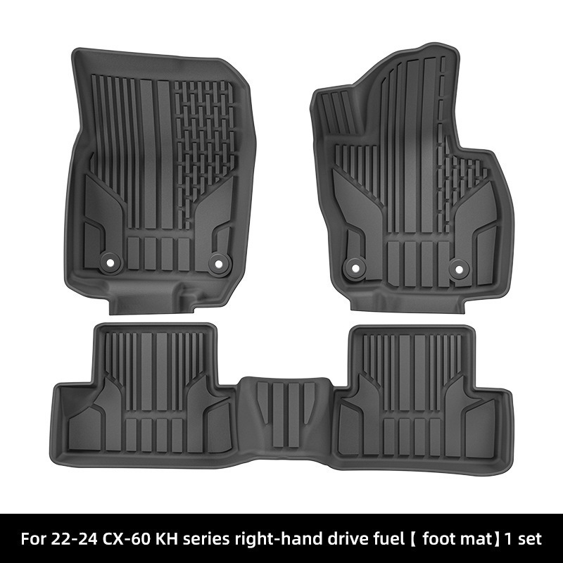 Mazda For Mazda CX-60 22-24 car floor mats, TPE, trunk mat, seat back mat (Modelə uyğun ayaqaltı) - 22-24-mazda-cx-60-kh-series-right-hand-drive-single-layer-floor-mats-fuel