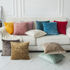 Solid color velvet pillow bedside cushion Dutch velvet pillow cover Nordic plain sofa back Amazon cross-border