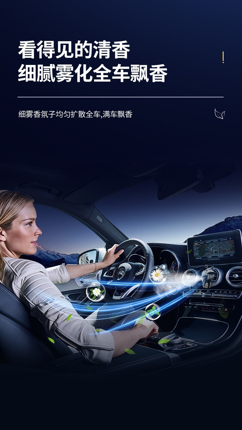 Intelligent Robot Spray Aromatherapy for Car Air Vents, High-End Car Fragrance to Remove Odors