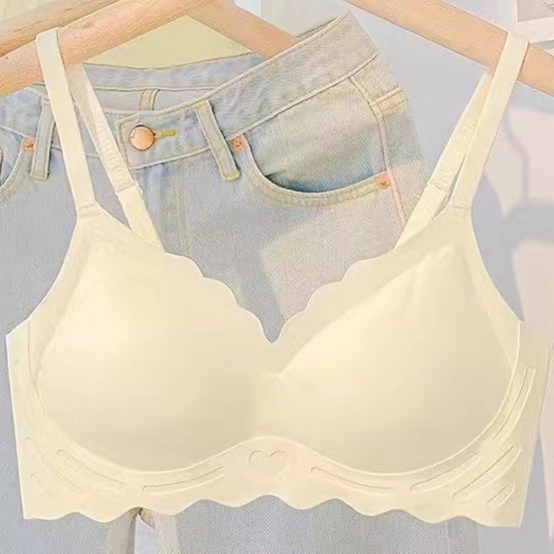 Comfortable Thin Traceless Underwear Women's Non-steel Ring Beautiful Back Large Chest Small Chest Gathering Sleeping Bra