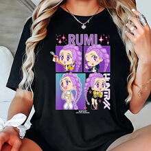 R 74115 Cartoon Print Round Neck T-Shirt ��ͨӡ��T�� ��