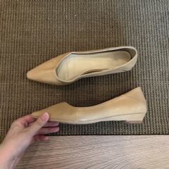 羊皮版~一脚蹬复古工作鞋女简约尖头浅口平底鞋通勤时尚单鞋