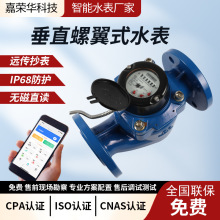 大口径垂直螺翼式远传水表 智能自来水表铸铁材质RTU脉冲法兰密封