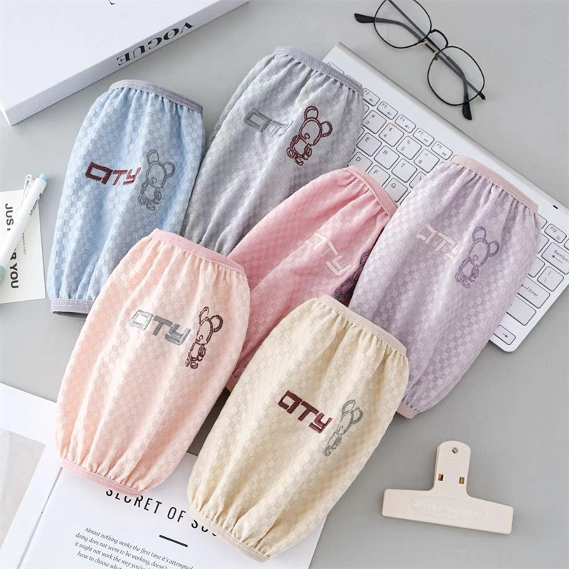 Franela impermeable bordada cocina del bebé de los hombres de las mujeres largo oversleeve mangas de la mano de los niños al por mayor estudiante Otoño e Invierno