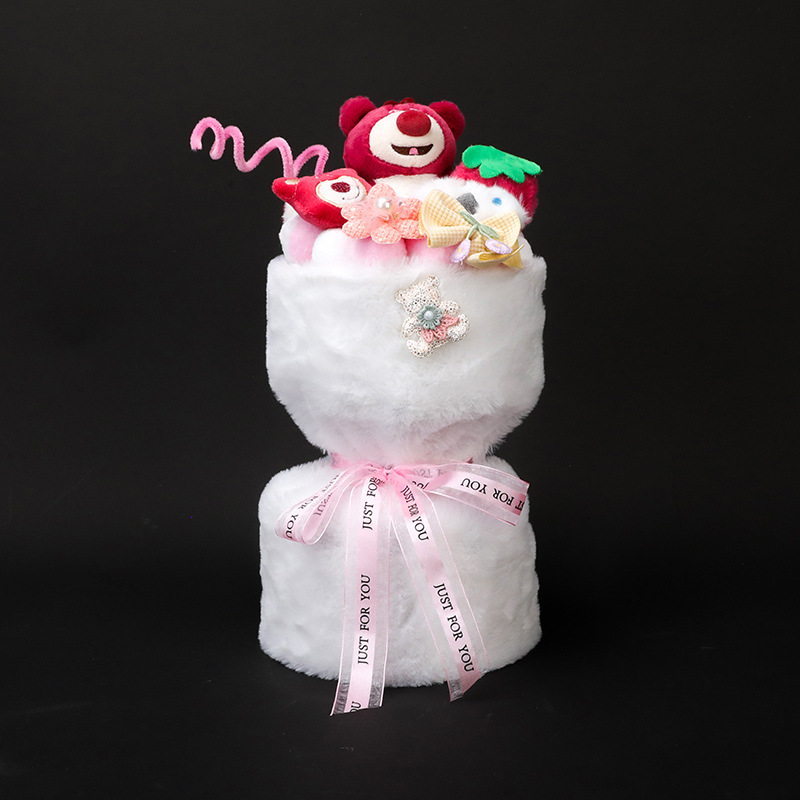 (procesamiento de liquidación) productos terminados 1 de junio día de los niños muñeca ramo de flores regalo para jardín de infantes muñeca ramo de flores para niños