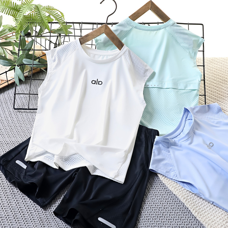 Children's Quick-Dry Set Nylon Vest Quick-Dry Moisture-Wicking Sleeveless T-Shirt P Large Kids' Sports Top