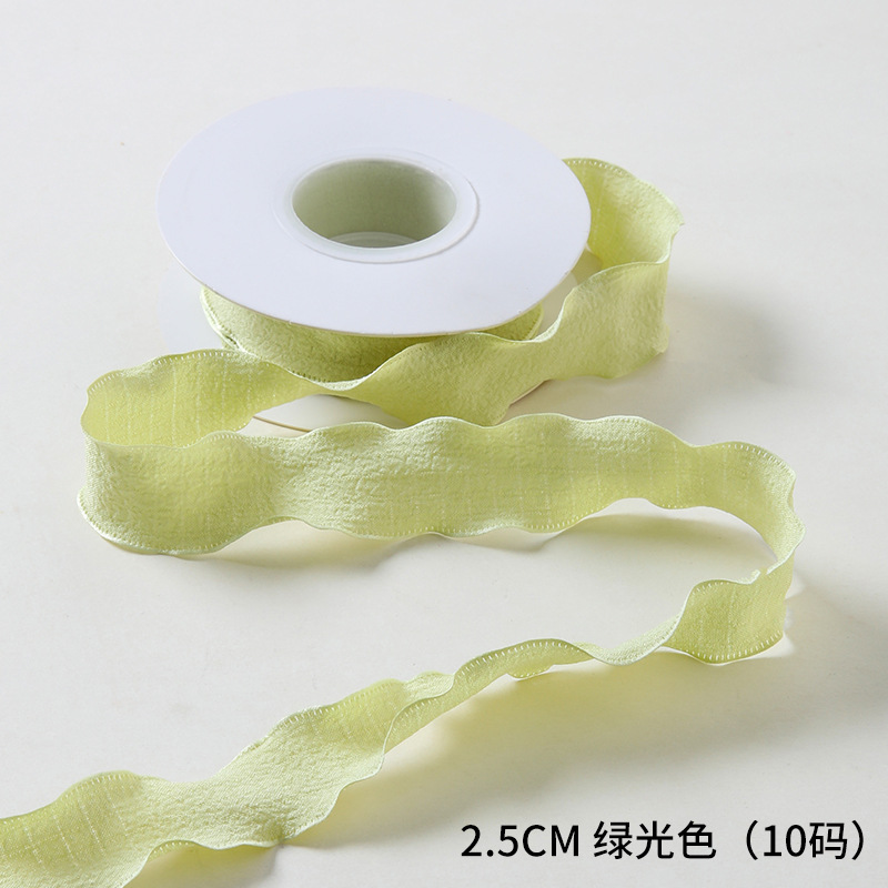 Cinta plisada al por mayor material de embalaje floral Macaron diybag embalaje de flores cinta de embalaje de flores de 4cm cinta de embalaje de flores