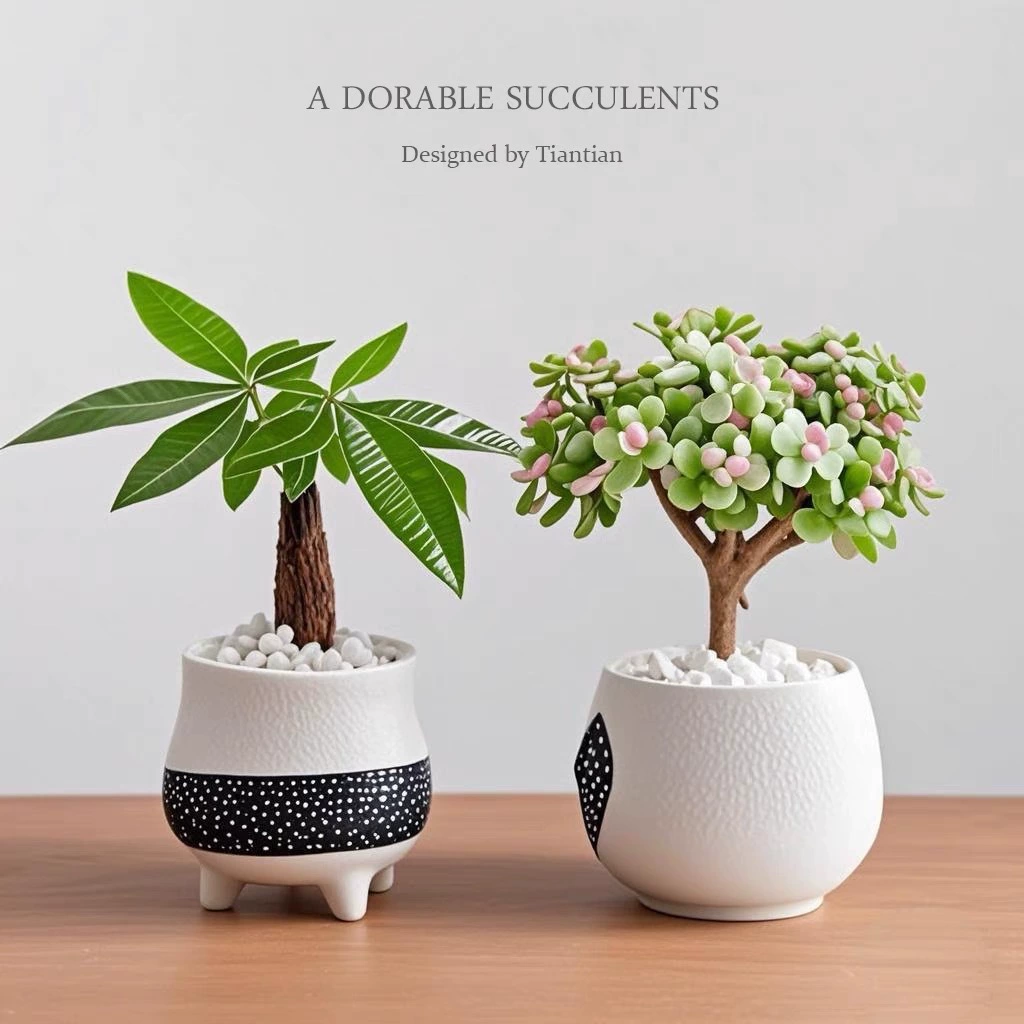 Простой растительный ретро комбинированный керамический цветочный горшок дышащий цветочный горшок