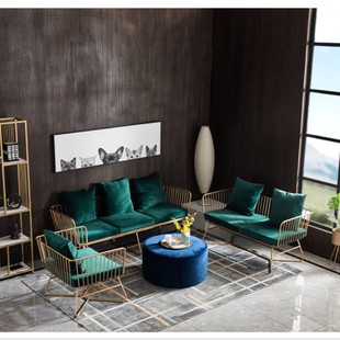 ins Nordic Internet celebrity iron sofa chair restaurant card holder manicure clothing store living room leisure single double sofa