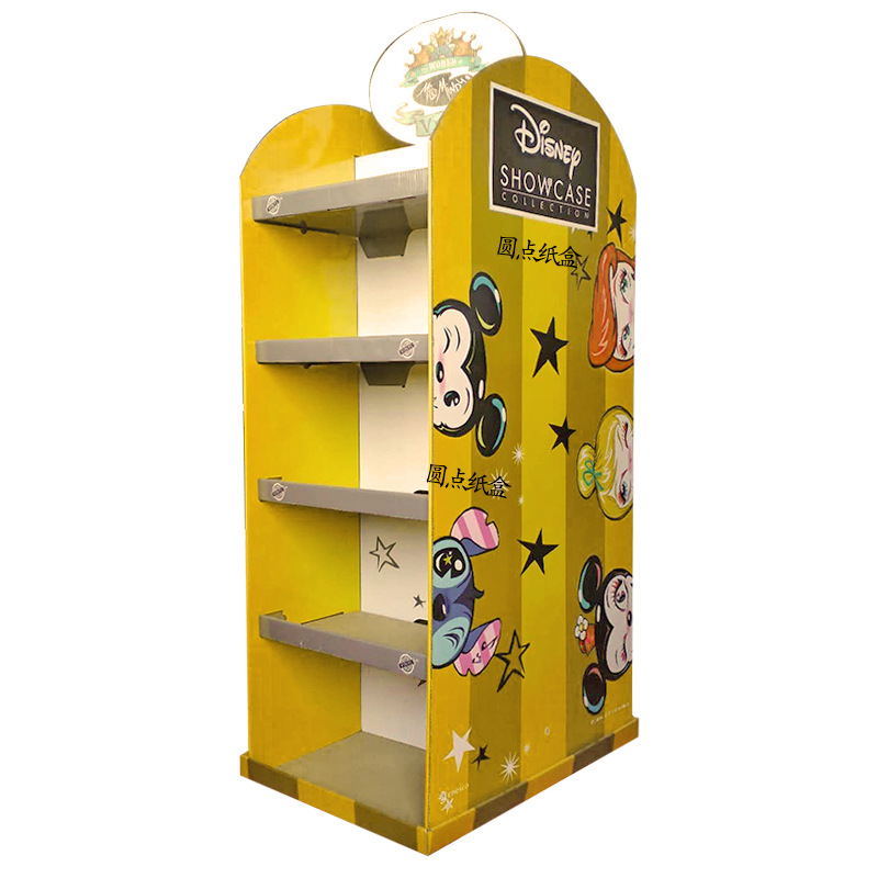 儿童服饰双面纸货架瓦楞纸双面展示架袜子双面纸挂钩展架纸陈列架
