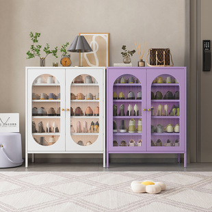 Steel Shoe Cabinet Household Doorway Shoe Rack Entrance Cabinet Large Capacity Multi-Layer Storage Cabinet Balcony Storage Cabinet