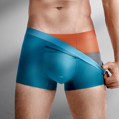 Zhejin Same Style 100 Count Double-sided Modal Seamless Men's Underwear Mid-waist Antibacterial Breathable Men's Boxer Briefs Wholesale