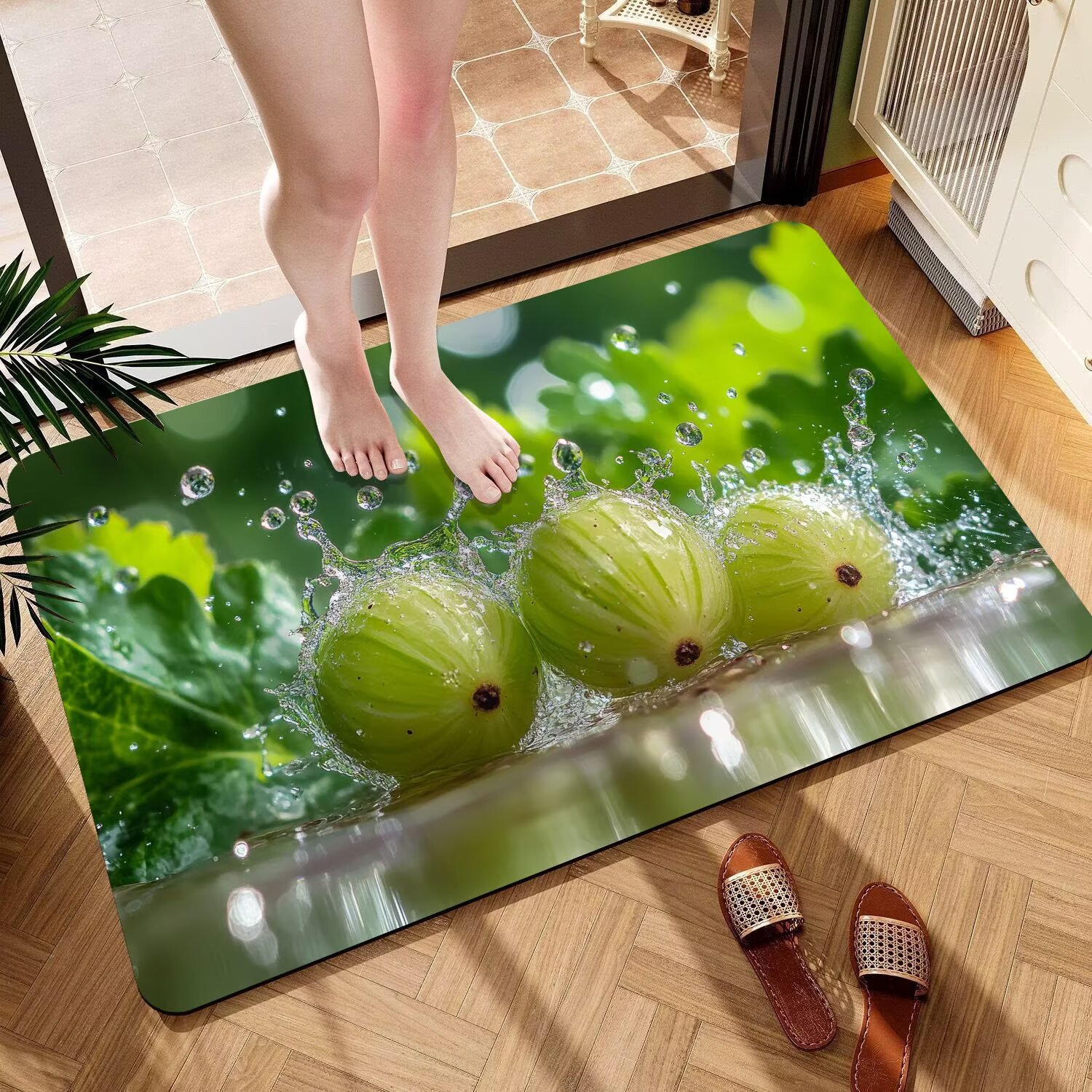 3d Fruit Diatomaceous Earth Bathroom Bath Mat Non-slip Absorbent_voghion.com