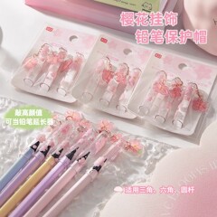 蝶ペンダント鉛筆キャップ鉛筆エクステンダー高価値インスタイル小学生漫画かわいい鉛筆保護カバー